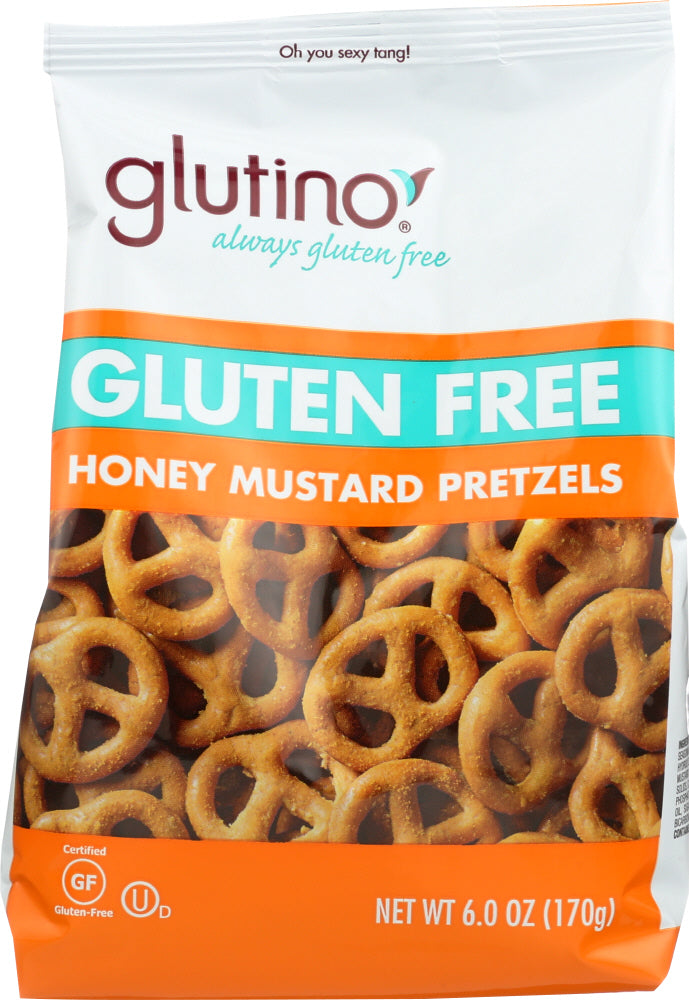 GLUTINO: Gluten Free Honey Mustard Pretzels, 6 oz - Vending Business Solutions