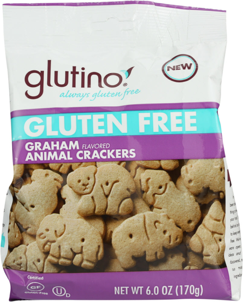 GLUTINO: Gluten Free Graham Animal Crackers, 6 Oz - Vending Business Solutions