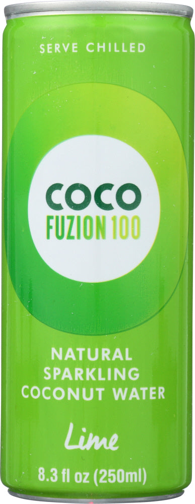 COCO FUZION 100: Natural Sparkling Coconut Water Lime, 8.3 oz - Vending Business Solutions