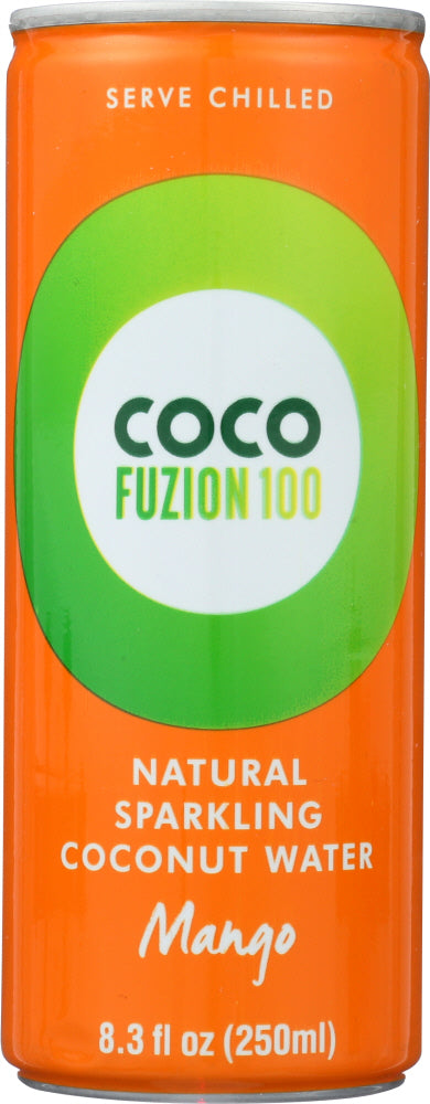 COCO FUZION 100: Natural Sparkling Coconut Water Mango, 8.3 oz - Vending Business Solutions