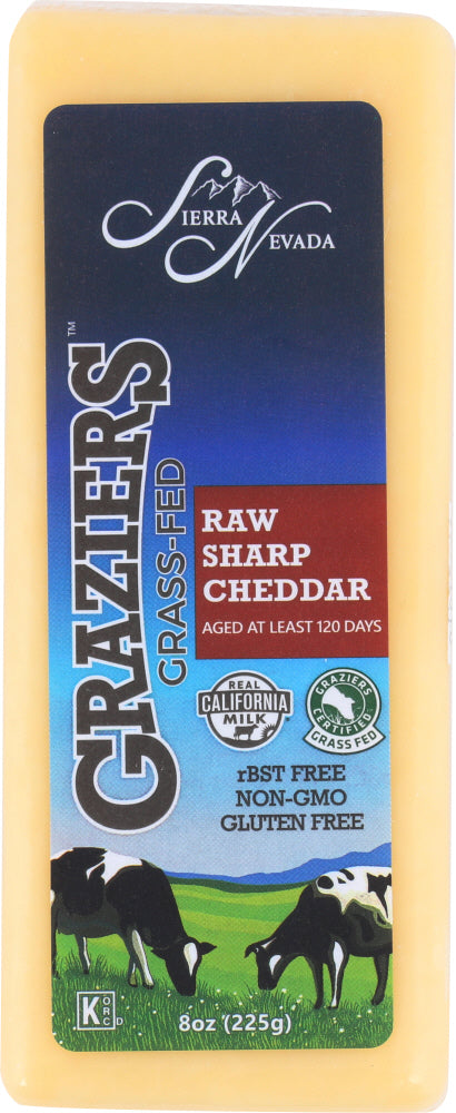 GRAZIERS: Milk Raw Sharp Cheddar, 8 oz - Vending Business Solutions
