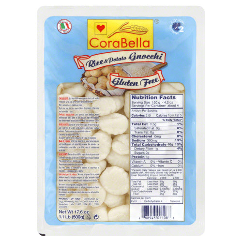CORABELLA: Gnocchi Potato Gluten Free, 17.6 oz - Vending Business Solutions