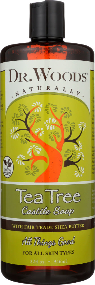 DR. WOODS: Castile Soap Tea Tree with Shea Butter, 32 Oz - Vending Business Solutions