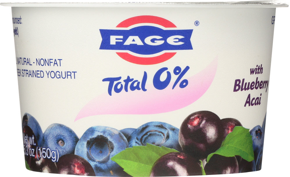 FAGE: Total 0% Blueberry Acai Greek Strained Yogurt, 5.3 oz - Vending Business Solutions