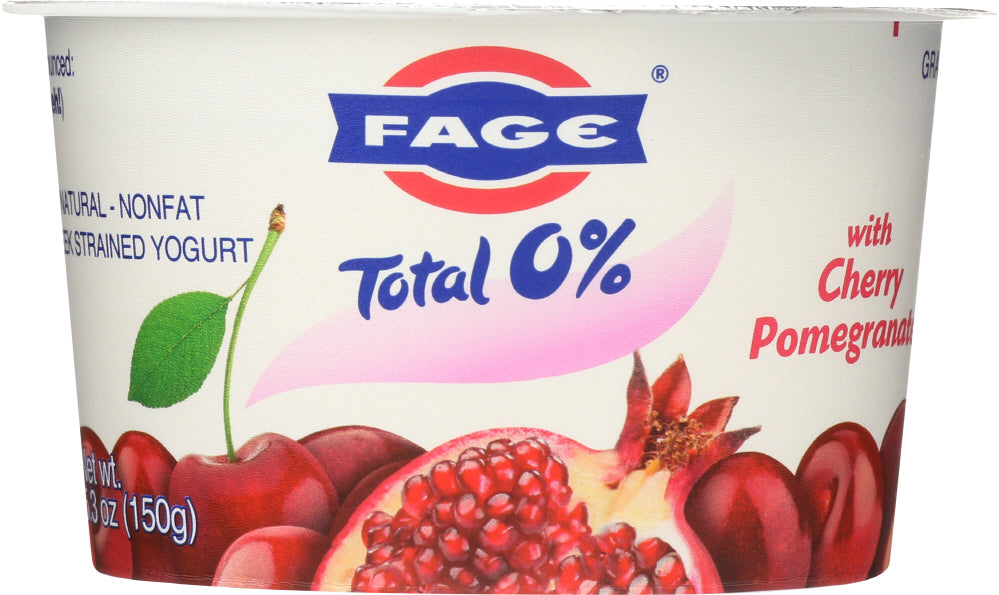 FAGE: Total 0% Cherry Pomegranate Greek Strained Yogurt, 5.3 oz - Vending Business Solutions