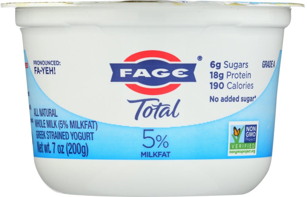 FAGE TOTAL GREEK: 5% Milkfat Plain Yogurt, 7 oz - Vending Business Solutions