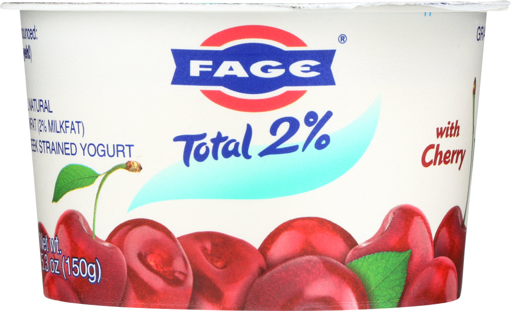 FAGE TOTAL GREEK: 2% Cherry Greek Strained Yogurt, 5.3 Oz - Vending Business Solutions