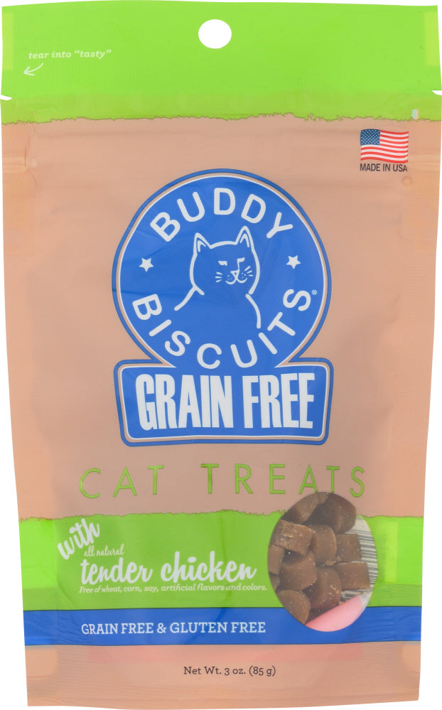 BUDDY BISCUITS: Tender Chicken Cat Treats, 3 oz - Vending Business Solutions