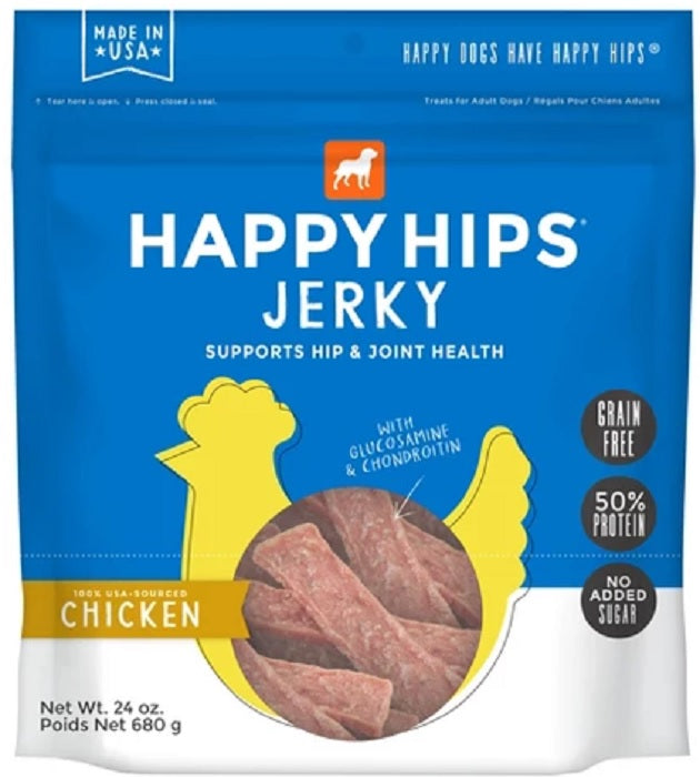 HAPPY HIPS: Dog Treat Jerky Chicken, 24 oz - Vending Business Solutions