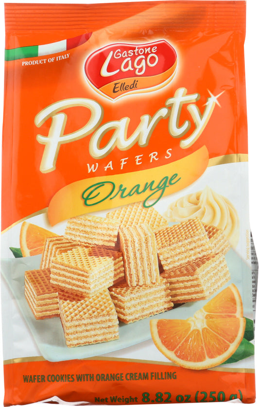 GASTONE LAGO: Orange Wafers Party Bag, 8.82 oz - Vending Business Solutions