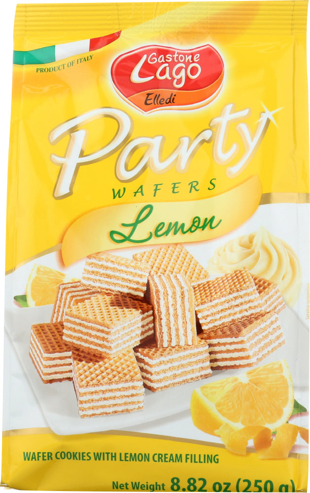 GASTONE LAGO: Lemon Wafers Party Bag, 8.82 oz - Vending Business Solutions