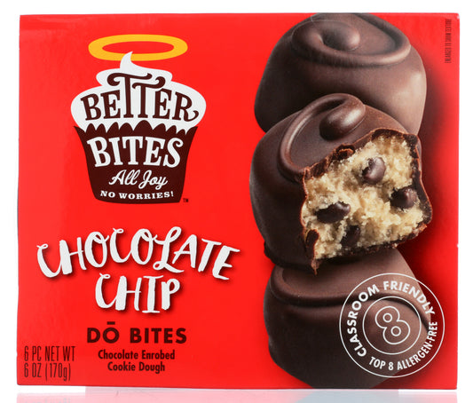 BETTER BITES: Chocolate Chip Dough Bites 6-pack, 6 oz - Vending Business Solutions