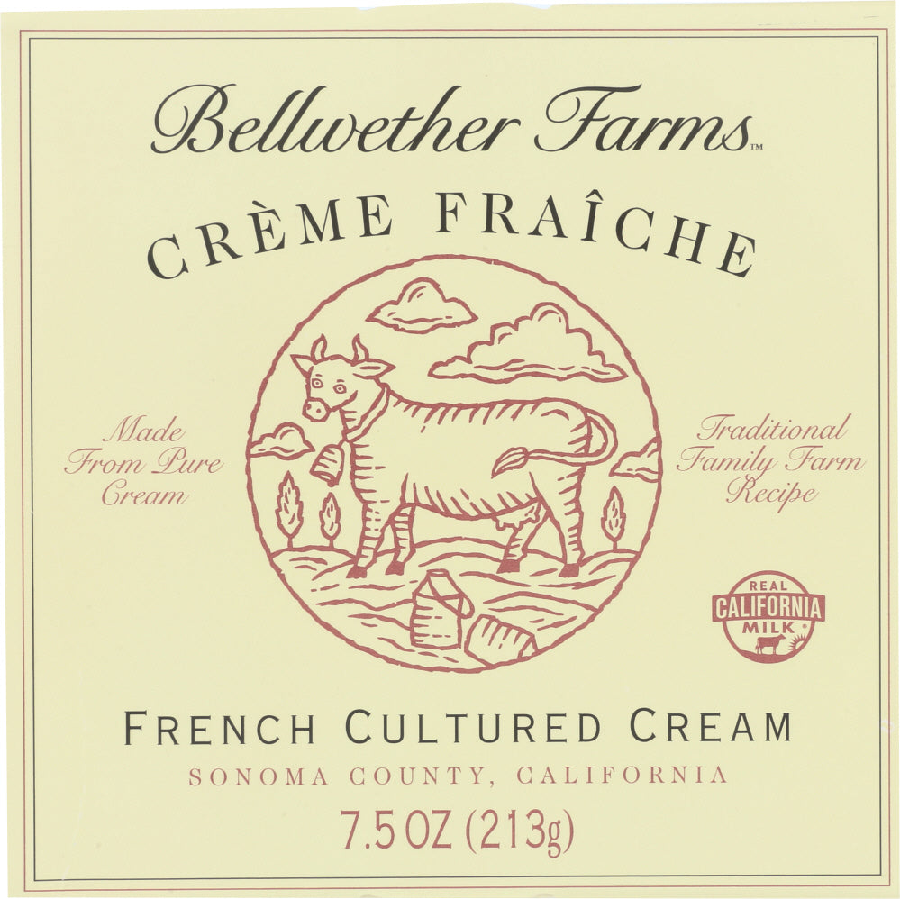 BELLWETHER FARMS: Creme Fraiche Cultured Cream, 7.5 oz - Vending Business Solutions