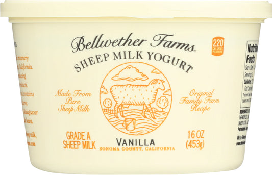 BELLWETHER FARMS: Sheep Milk Yogurt Vanilla, 16 oz - Vending Business Solutions