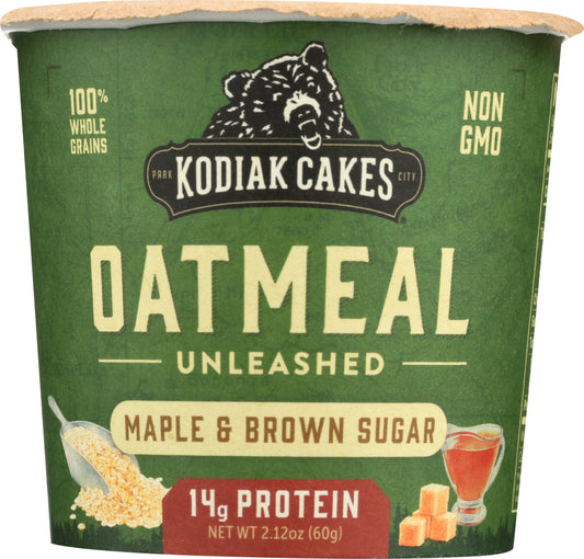 KODIAC CAKES: Maple Brown Sugar Oatmeal Cup, 2.12 oz - Vending Business Solutions