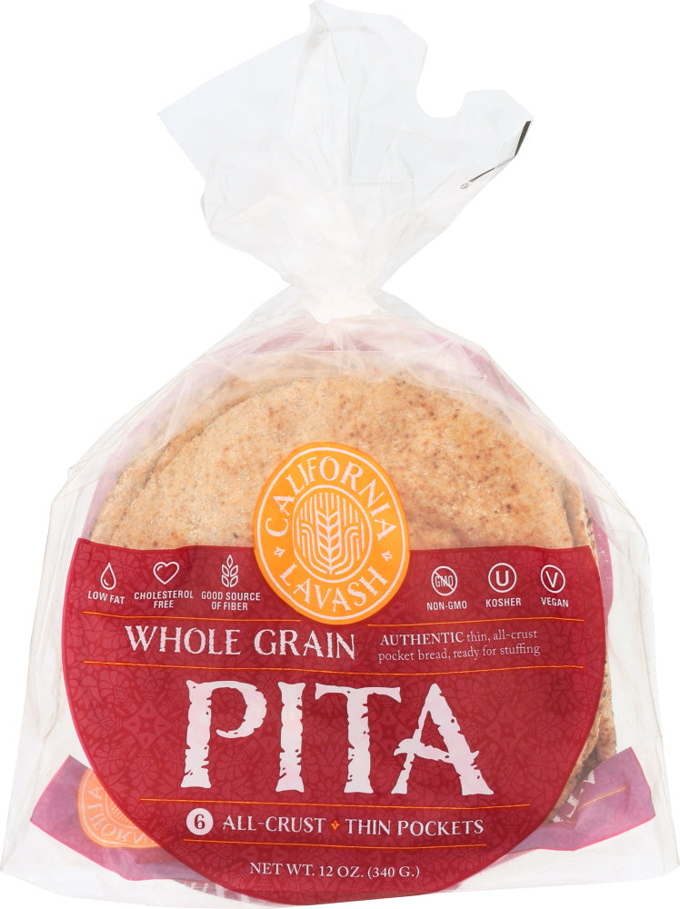 CALIFORNIA LAVASH: Whole Grain Pita, 12 oz - Vending Business Solutions