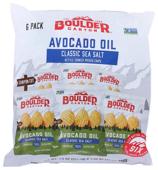 BOULDER CANYON: Avocado Oil Classic Sea Salt Chips, 7.50 oz - Vending Business Solutions