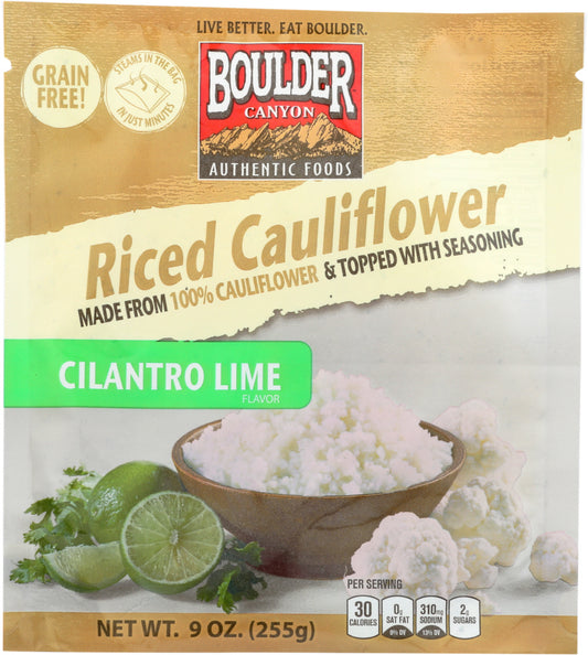 BOULDER CANYON: Riced Cilantro Lime Cauliflower, 9 oz - Vending Business Solutions