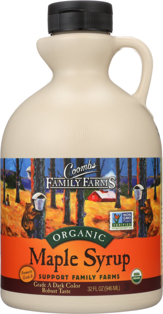 COOMBS FAMILY FARMS: Grade A Organic Maple Syrup Dark Color, 32 oz - Vending Business Solutions