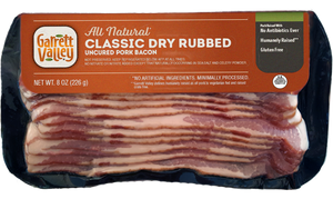 GARRETT VALLEY: Classic Dry Rubbed Sliced Bacon, 8 oz - Vending Business Solutions