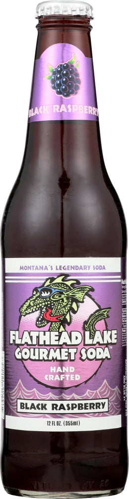 FLATHEAD LAKE GOURMET SODA: Soda Black Raspberry, 12 fo - Vending Business Solutions