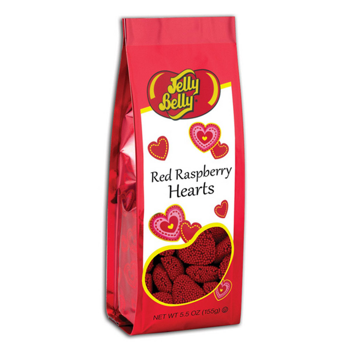 JELLY BELLY: Red Raspberry Hearts Gift Bag, 5.5 oz - Vending Business Solutions