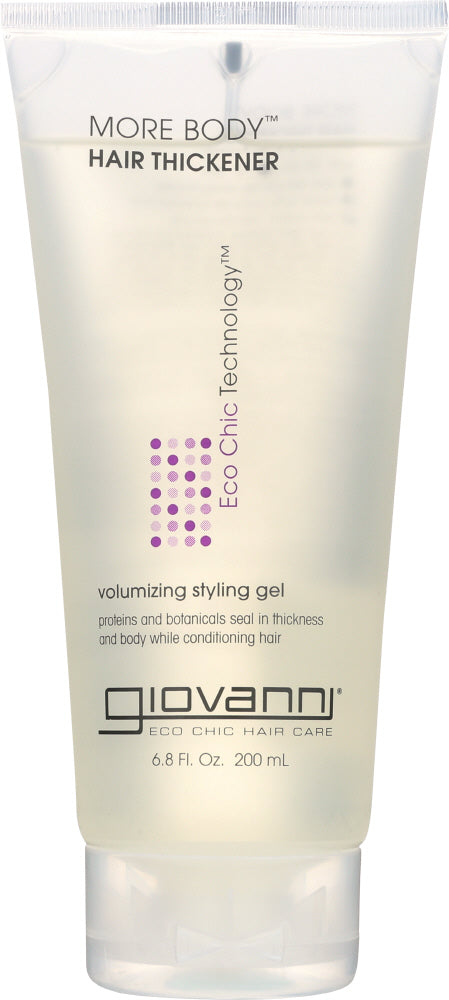 GIOVANNI COSMETICS: Volumizing Style Gel More Body Hair Gel, 6.8 oz - Vending Business Solutions