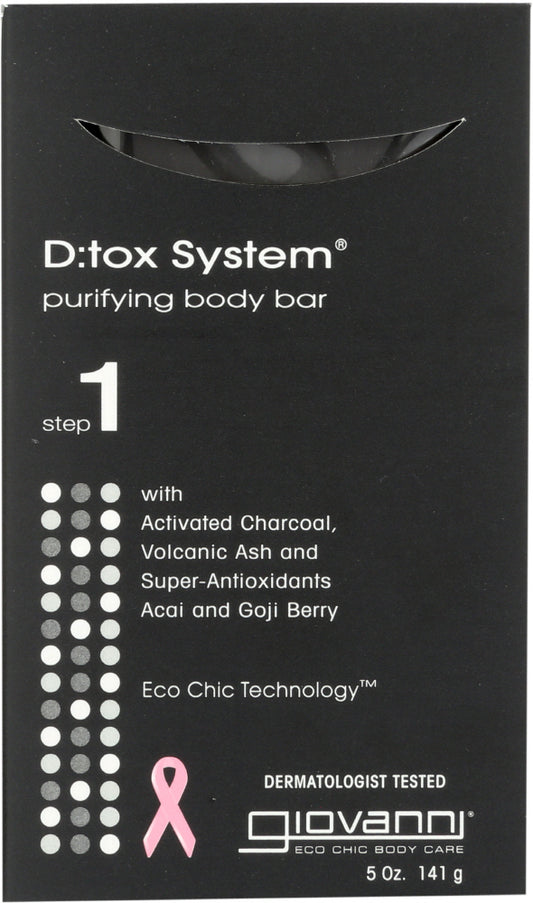 GIOVANNI: D:tox System Purifying Body Bar, 5 oz - Vending Business Solutions