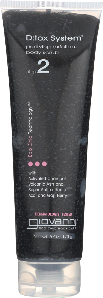 GIOVANNI: D:tox System Purifying Exfoliant Body Scrub Step 2, 6 oz - Vending Business Solutions