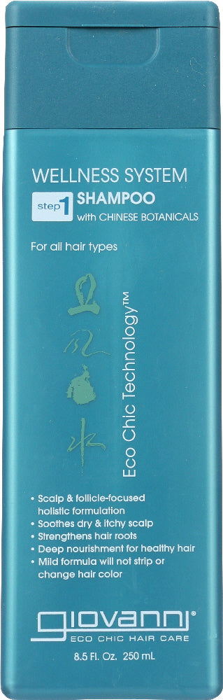 GIOVANNI COSMETICS: Wellness System Shampoo with Chinese Botanicals Step 1, 8.5 oz - Vending Business Solutions