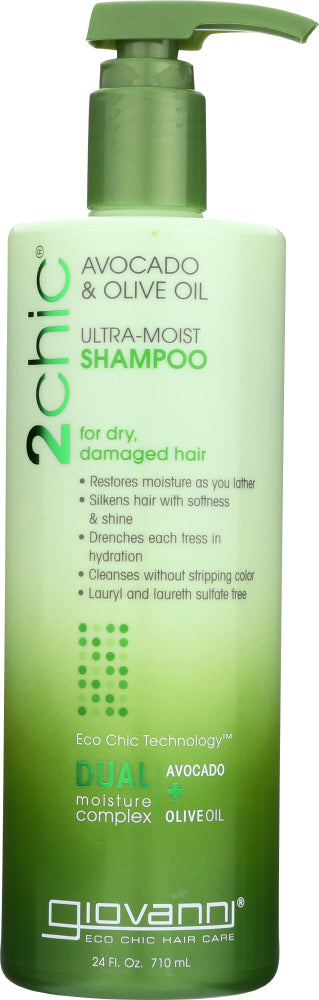 GIOVANNI COSMETICS: 2Chic Avocado & Olive Oil Ultra-Moist Shampoo, 24 oz - Vending Business Solutions