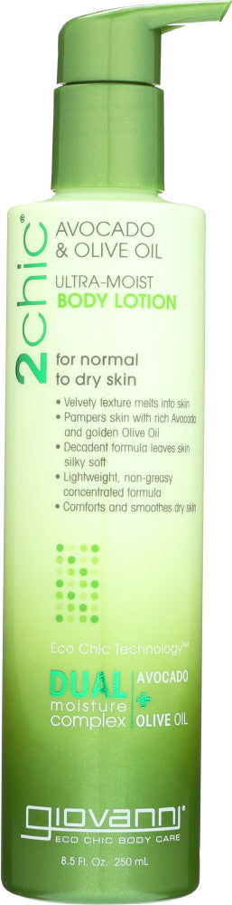 GIOVANNI: 2Chic Ultra-Moist Body Lotion Avocado and Olive Oil, 8.5 oz - Vending Business Solutions