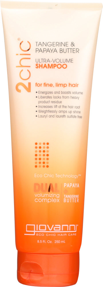 GIOVANNI COSMETICS: Tangerine & Papaya Butter Ultra-Volume Shampoo, 8.5 oz - Vending Business Solutions
