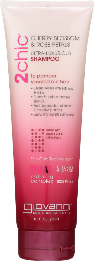 GIOVANNI COSMETICS: 2Chic Ultra-Luxurious Shampoo Cherry Blossoms & Rose Petals, 8.5 oz - Vending Business Solutions