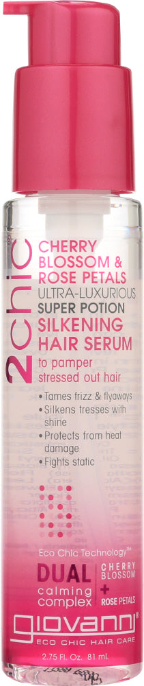 GIOVANNI COSMETICS: 2Chic Ultra-Luxurious Super Potion Cherry Blossom & Rose Petals, 2.75 oz - Vending Business Solutions