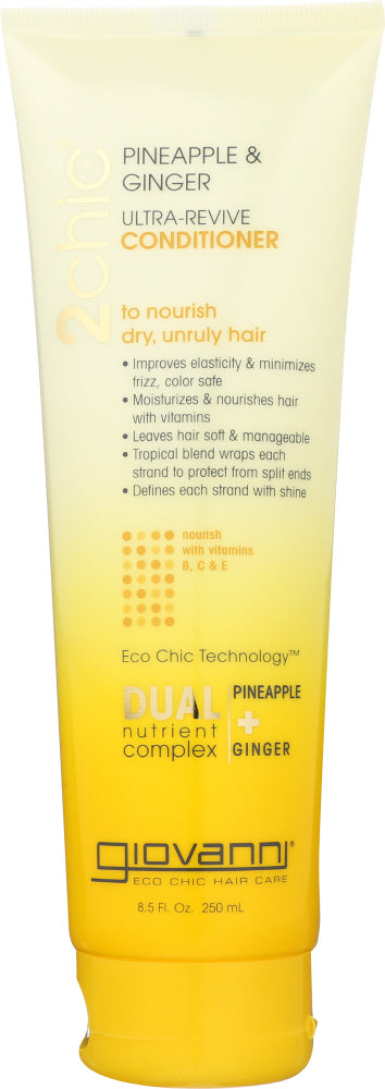 GIOVANNI COSMETICS: 2Chic Ultra-Revive Conditioner Pineapple & Ginger, 8.5 oz - Vending Business Solutions