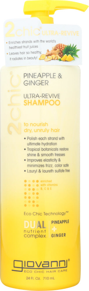 GIOVANNI COSMETICS: Pineapple + Ginger Ultra-Revive Shampoo, 24oz - Vending Business Solutions