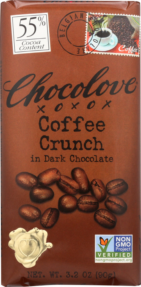 CHOCOLOVE: Dark Chocolate Bar Coffee Crunch, 3.2 oz - Vending Business Solutions