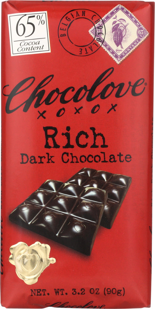 CHOCOLOVE: Rich Dark Chocolate Bar, 3.2 oz - Vending Business Solutions