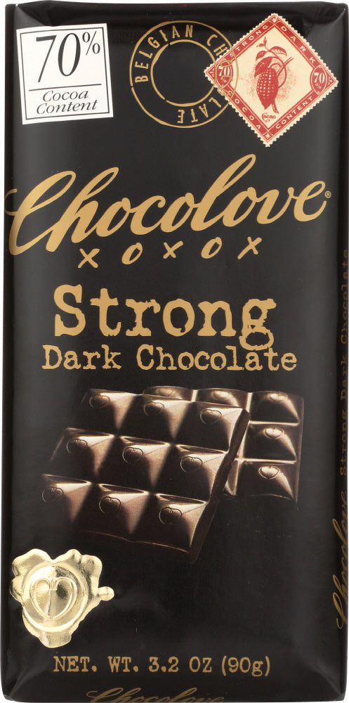 CHOCOLOVE: Strong Dark Chocolate Bar, 3.2 oz - Vending Business Solutions