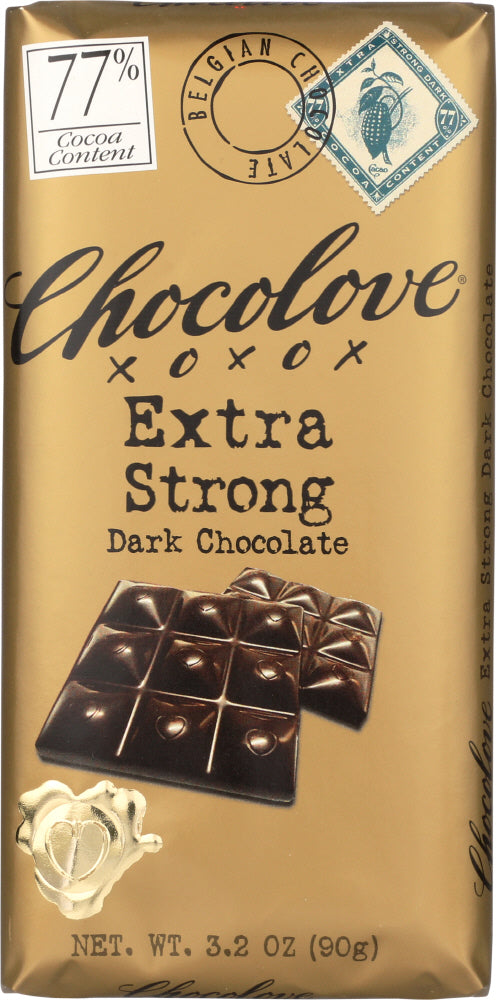 CHOCOLOVE: Extra Strong Dark Chocolate Bar, 3.2 oz - Vending Business Solutions