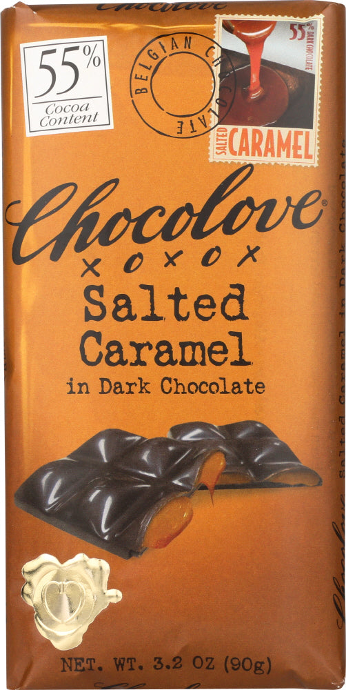 CHOCOLOVE: Dark Chocolate Caramel Bar, 3.2 oz - Vending Business Solutions