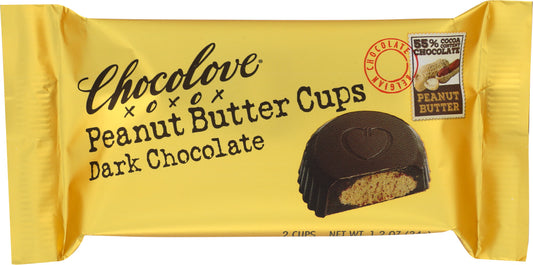 CHOCOLOVE: Peanut Butter Cups Dark Chocolate, 1.2 oz - Vending Business Solutions