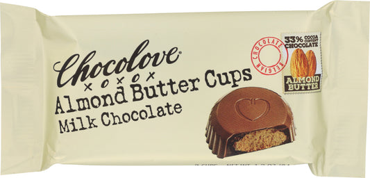 CHOCOLOVE: Almond Butter Cups Milk Chocolate, 1.2 oz - Vending Business Solutions