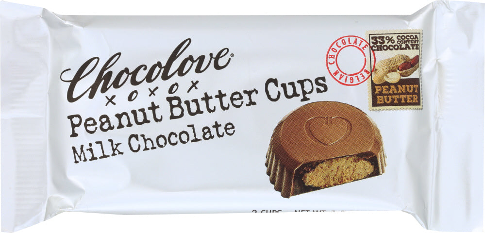 CHOCOLOVE: Peanut Butter Cups Milk Chocolate, 1.2 oz - Vending Business Solutions