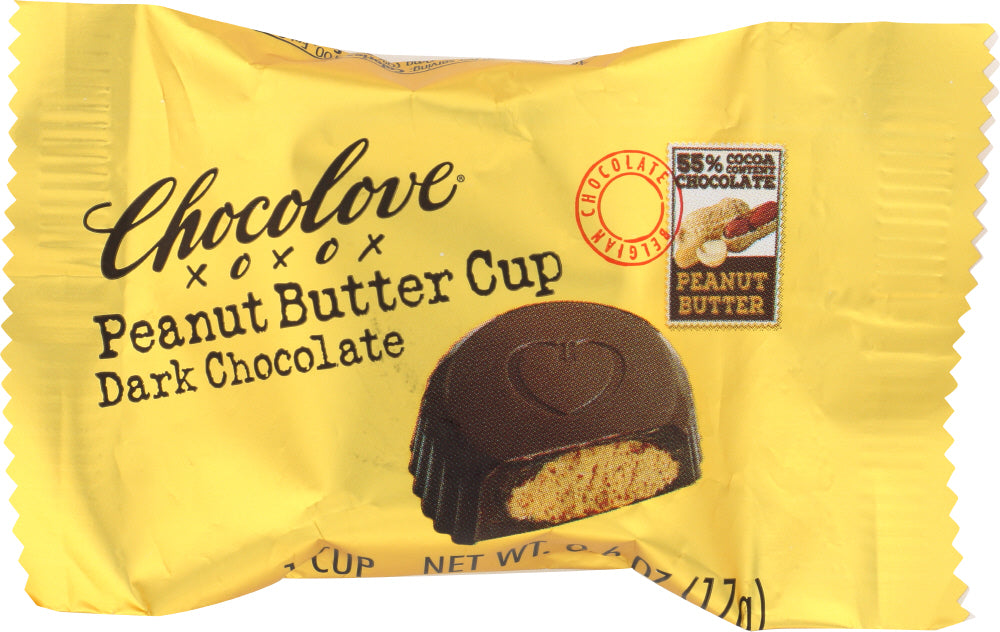 CHOCOLOVE: Peanut Butter Cups Dark Chocolate, 0.6 oz - Vending Business Solutions