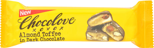 CHOCOLOVE: Dark Chocolate Bar Almond Toffee, 1.41 oz - Vending Business Solutions