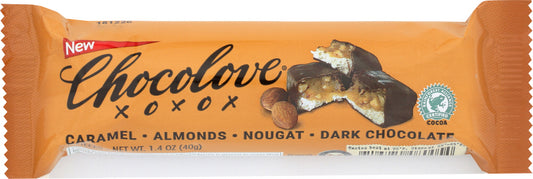 CHOCOLOVE: Chocolate Bar Dark Caramel Almond, 1.4 oz - Vending Business Solutions