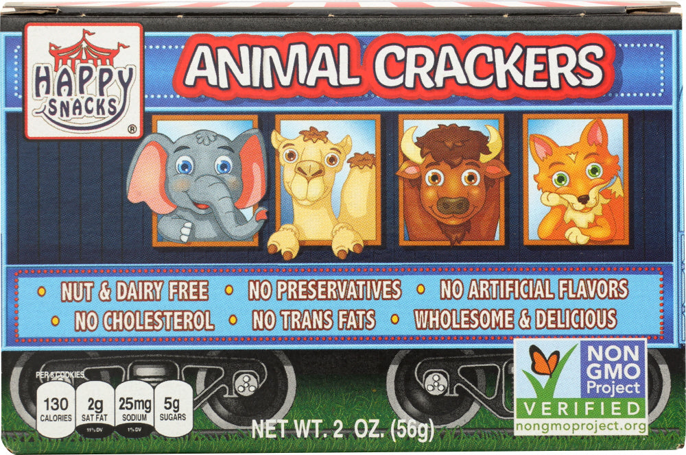HAPPY SNACKS: Cracker Non-GMO Animal, 2 oz - Vending Business Solutions