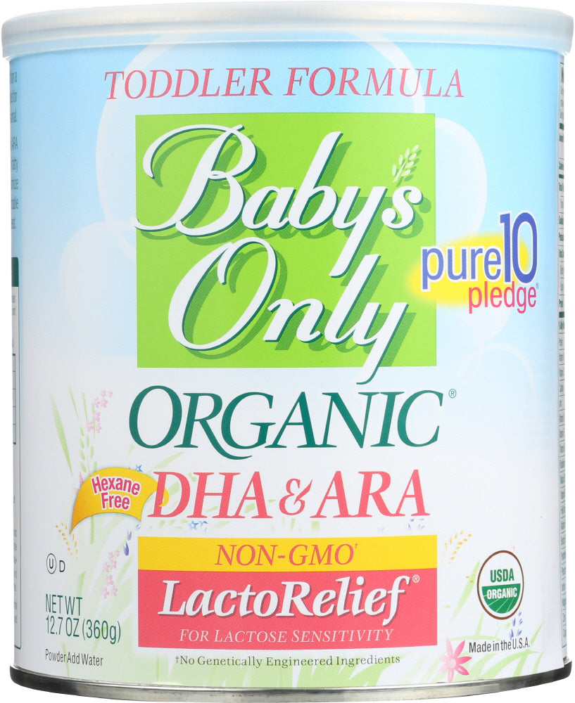 BABYS ONLY ORGANIC: Toddler Formula LactoRelief Iron Fortified, 12.7 Oz - Vending Business Solutions